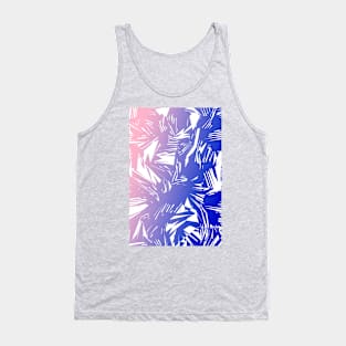 Pink and Blue Abstract Grunge Brush Texture Tank Top